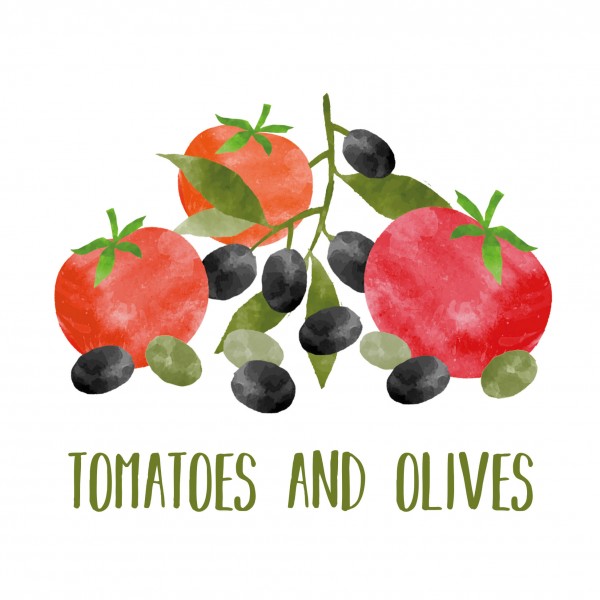 Tomatoes & Olives Lunch Napkins 33x33 cm