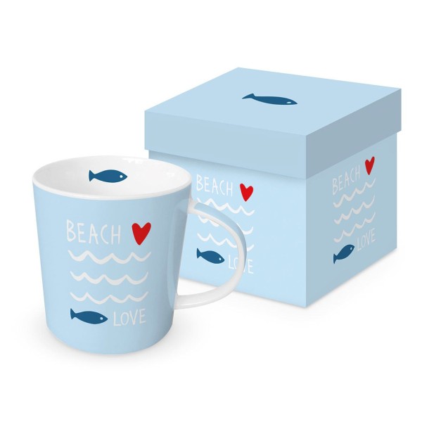 Seaside Beachlove Mug in gift box 350ml New Bone China