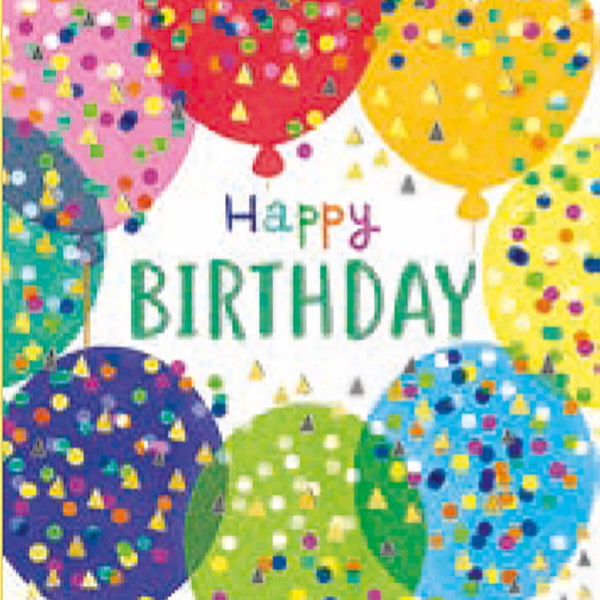 Balloon & Birthday Cocktail Napkins 25x25 cm