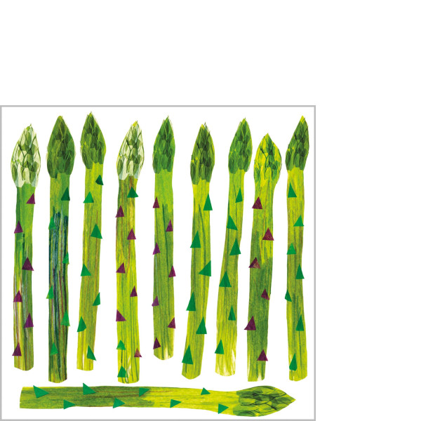 Asparagus Cocktail Napkins 25x25 cm