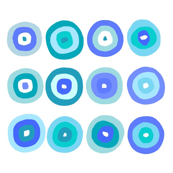 Blue Bubbles Lunch Napkins 33x33