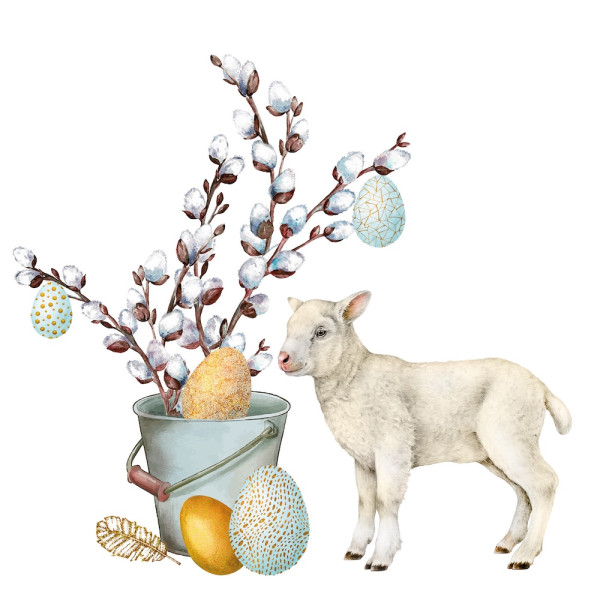 White Easter Napkins 33x33 cm