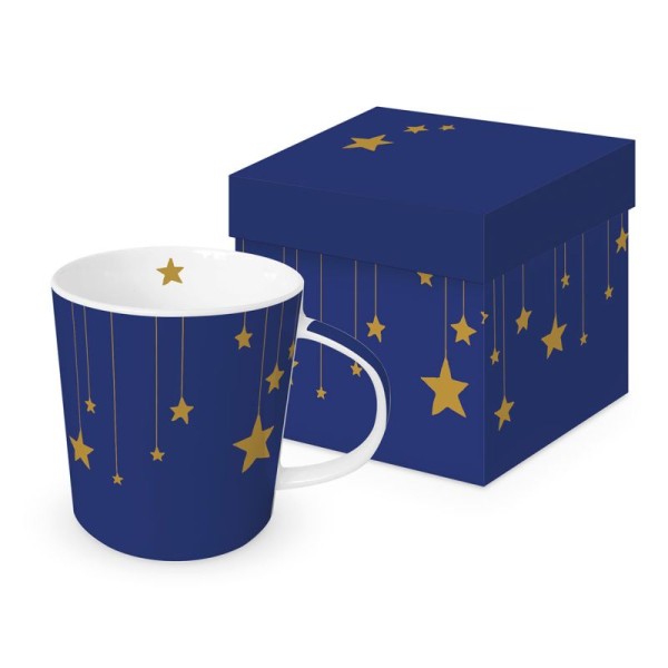 Stars on Canvas Mug in gift box New Bone China 400 ml