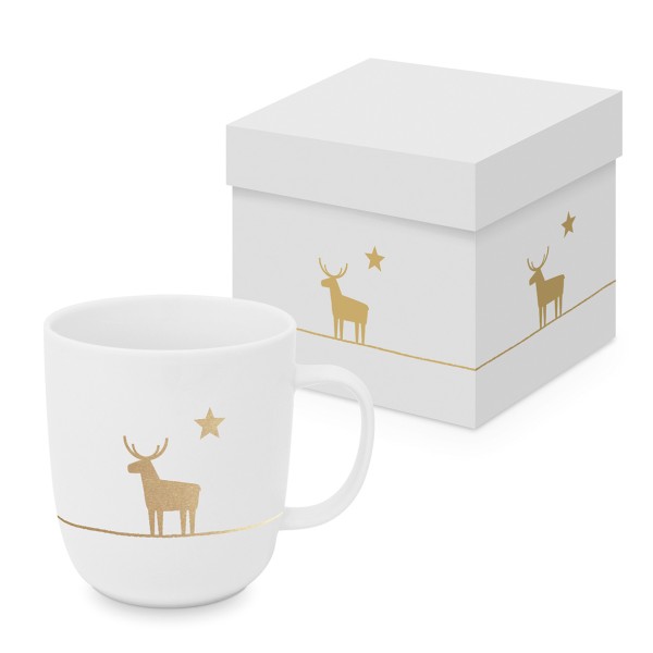 Pure Deer Mug matte in gift box 350ml New Bone China-Copy