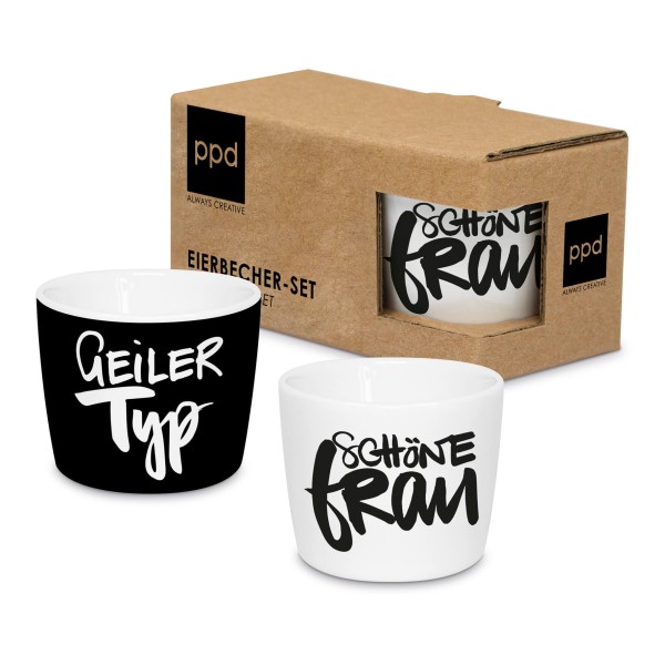 Typ & Frau Egg Cup Set New Bone China