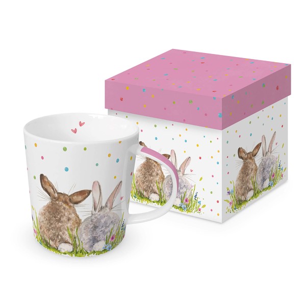 Easter Party Trend Mug in a matching square gift box 350ml New Bone China