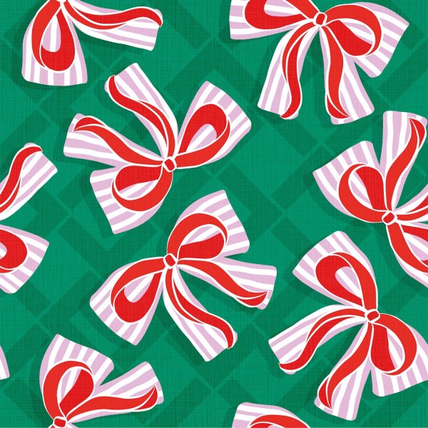 Bows green Lunch Napkins 33x33 cm