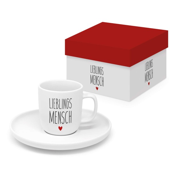Lieblingsmensch Espresso Mug matte in gift box, New Bone China, 100ml