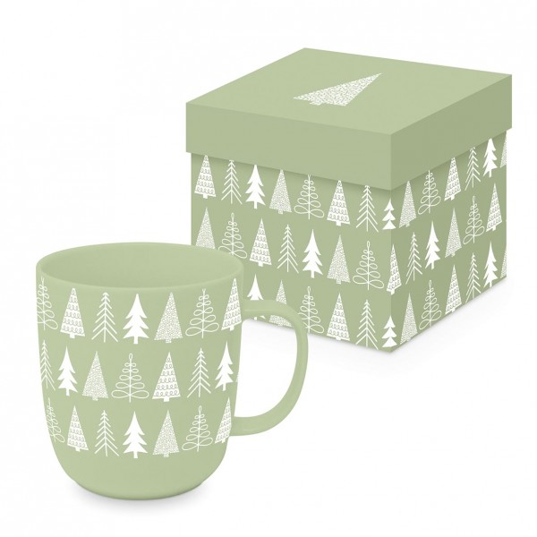 Pure Mood green Mug 0,4l mit mattefinish New Bone China in gift box