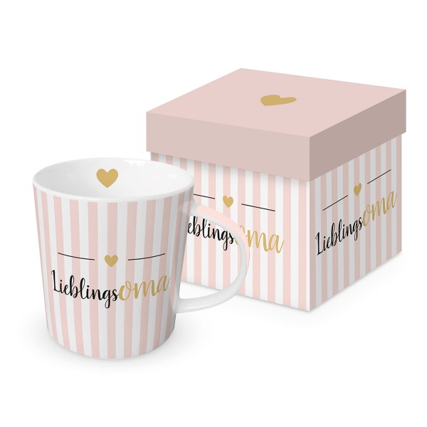 Lieblingsoma Trend Mug in a matching square gift box 350ml New Bone China