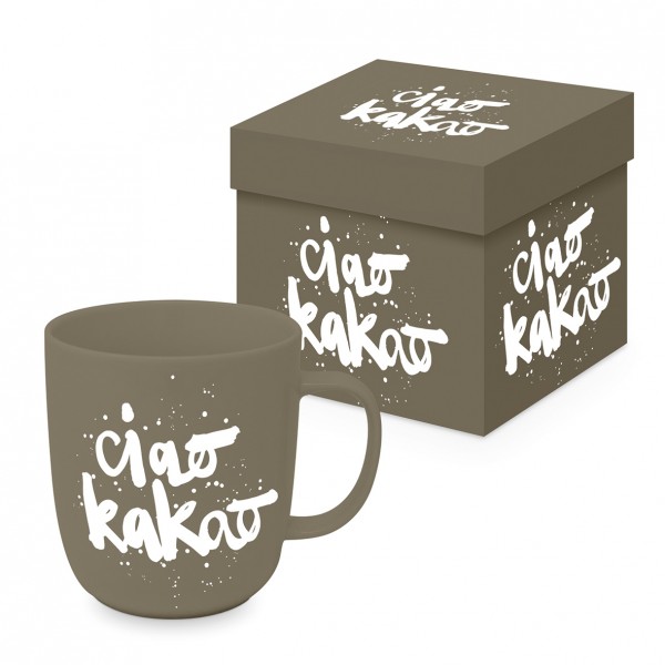 Ciao Kakao Mug 0,4l mit mattefinish New Bone China in gift box