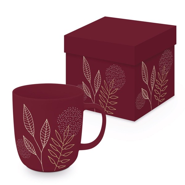 Pure Meadow bordeaux Mug matte in gift box 350ml New Bone China