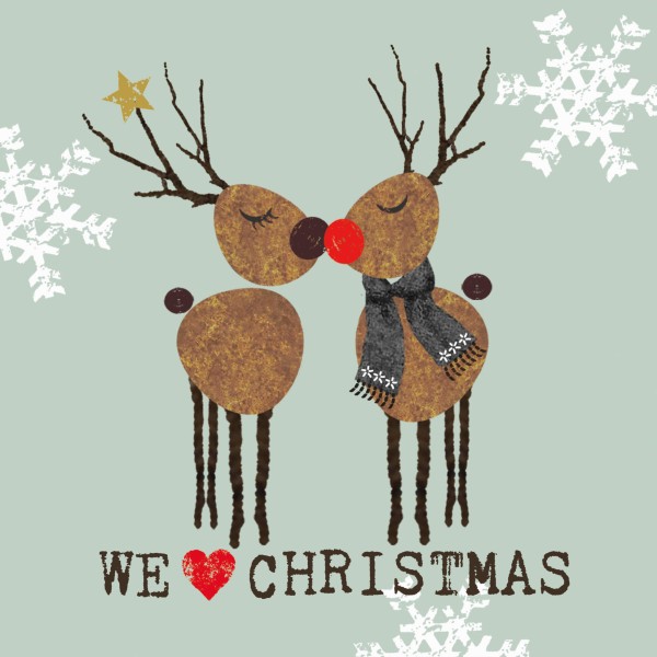 We love Christmas sage Lunch Napkins 33x33 cm