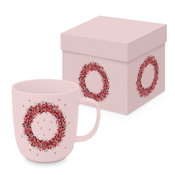Christmas in Rosé Mug matte in gift box 350ml New Bone China