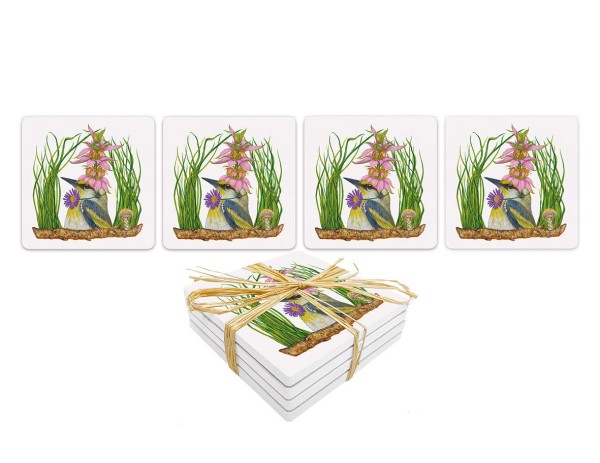 Haper & Friend Untersetzer 10 x 10 cm aus Dolomitstein 4er Set