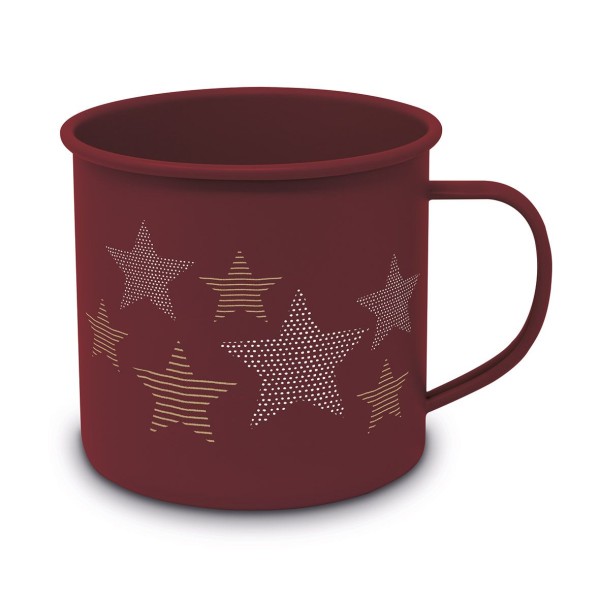 Pure Starlight bordeaux Happy Metal Mug 400ml