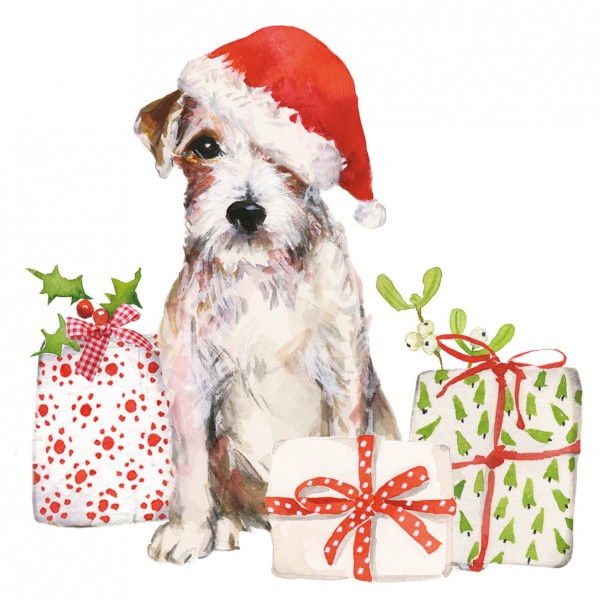 Christmas Pup Lunch Napkins 33x33 cm