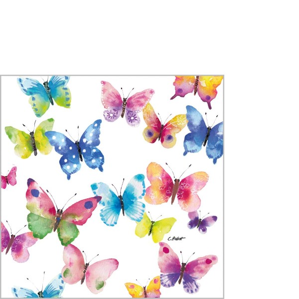 Butterfly Phantasy Cocktail Napkins 25x25 cm