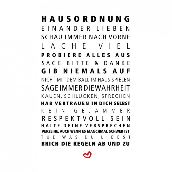 Hausordnung Lunch Napkins 33x33 cm