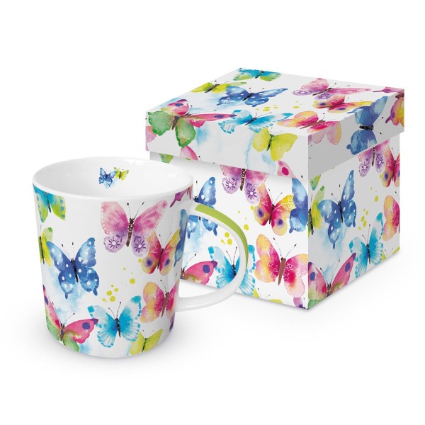 Butterfly Phantasy Mug in gift box New Bone China 400 ml