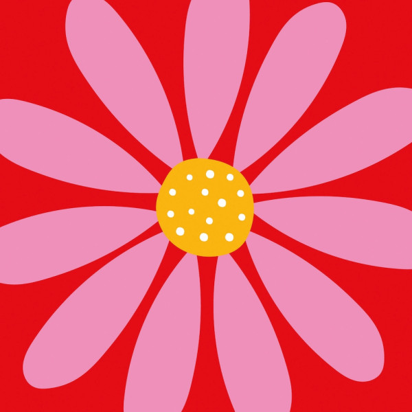 Happy Flower red Napkins 33x33 cm