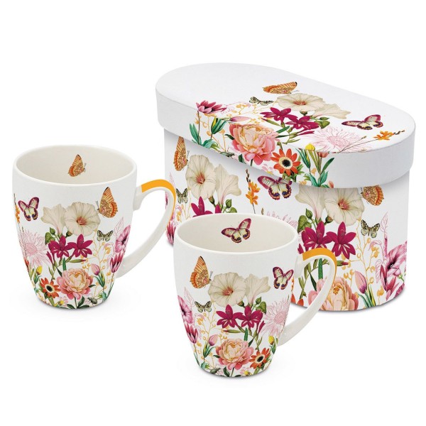 Illusion Mugs set of 2 in gift box 350ml New Bone China