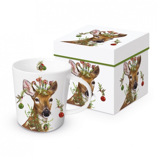 Christmas Princess Trend Mug in a matching square gift box 350ml New Bone China