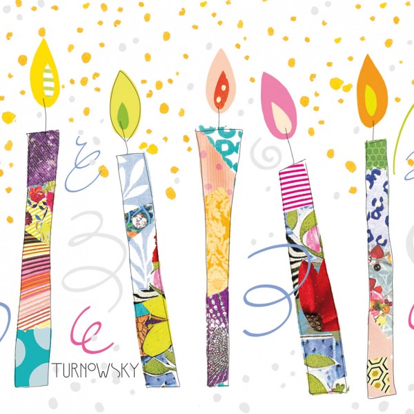 Birthday Candles Lunch Napkins 33x33 cm