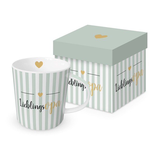 Lieblingsopa Trend Mug in a matching square gift box 350ml New Bone China