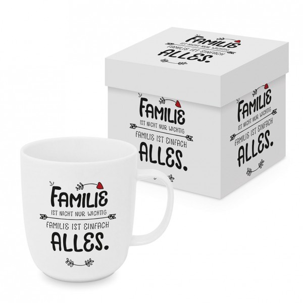 Familie Mug 0,4l mit mattefinish New Bone China in gift box