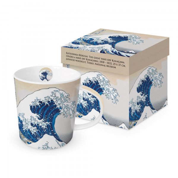 The Great Wave Trend Mug in a matching square gift box 350ml New Bone China