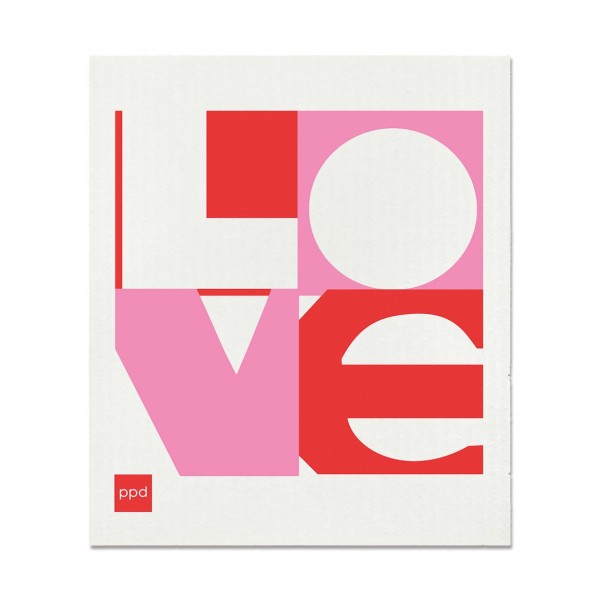 Love Graphic dishcloth