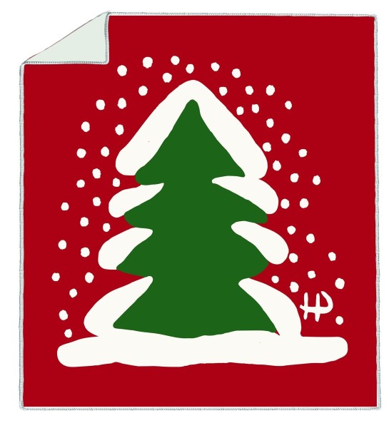 Tanne im Schnee Sitting pad