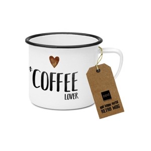 Coffee Lover Happy Metal Mug 400ml