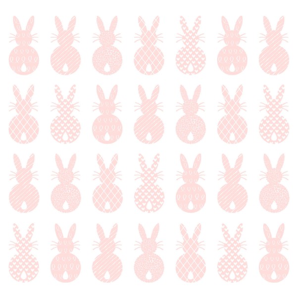 Pure Easter Rabbits rosé Lunch Napkins 33x33 cm