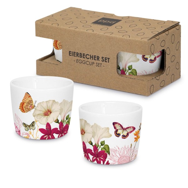 Illusion Egg Cup Set New Bone China