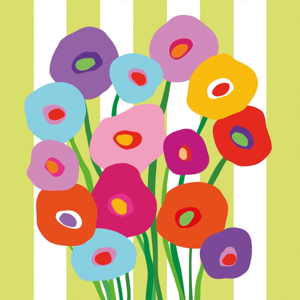 Super Bouquet vert Napkins 33x33 cm