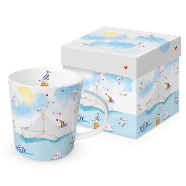 Sailing away Mug in gift box New Bone China 400 ml