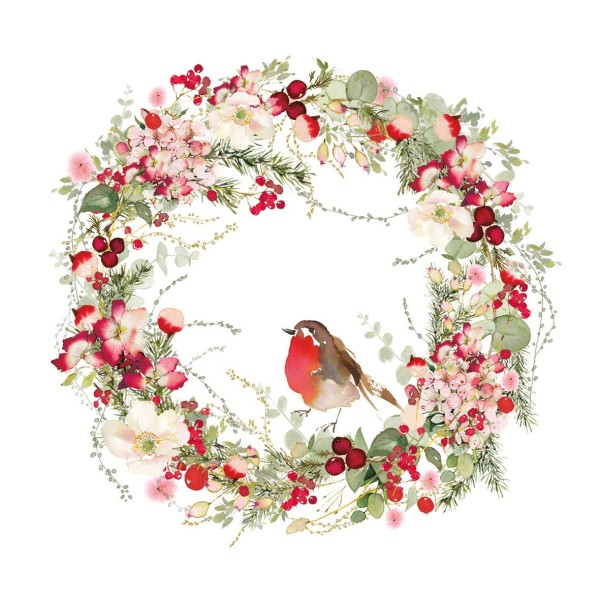 Beautiful Christmas Wreath Lunch Napkins 33x33 cm