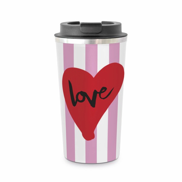Formart Love thermo coffee 2 go mug 450ml stainless steel