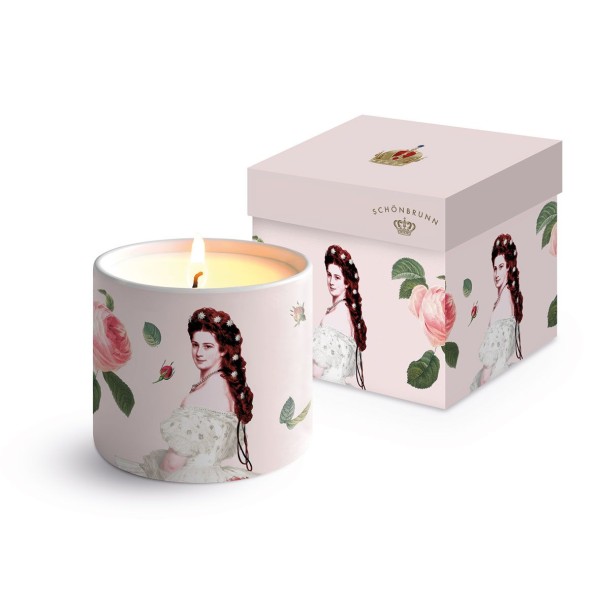 Fiori Rossi Candle in Fine Bone China jar and gift box