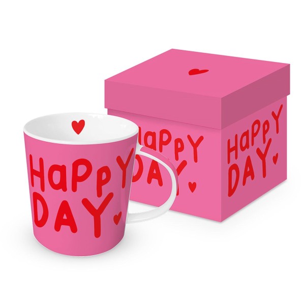 Happy Heart Mug in gift box New Bone China 400 ml
