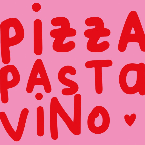 Pizza, Pasta, Vino rose Napkins 33x33 cm
