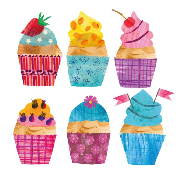 Cupcake Collage Lunch Napkins 33x33 cm