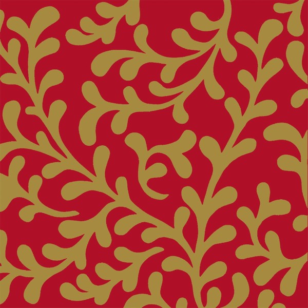 Pretty Tendrills red Lunch Napkins 33x33 cm