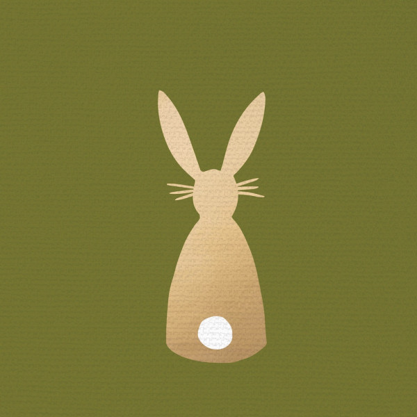 Bunny Canvas green Napkins 33x33 cm