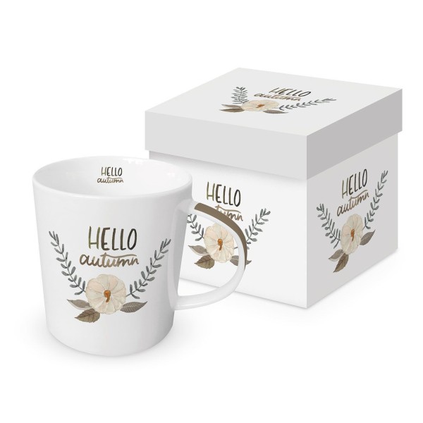 Hello autumn Mug in gift box New Bone China 400 ml