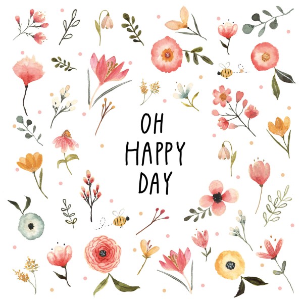 Oh Happy Day Lunch Napkins 33x33 cm