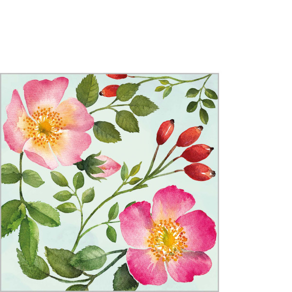 English Rose Cocktail Napkins 25x25 cm
