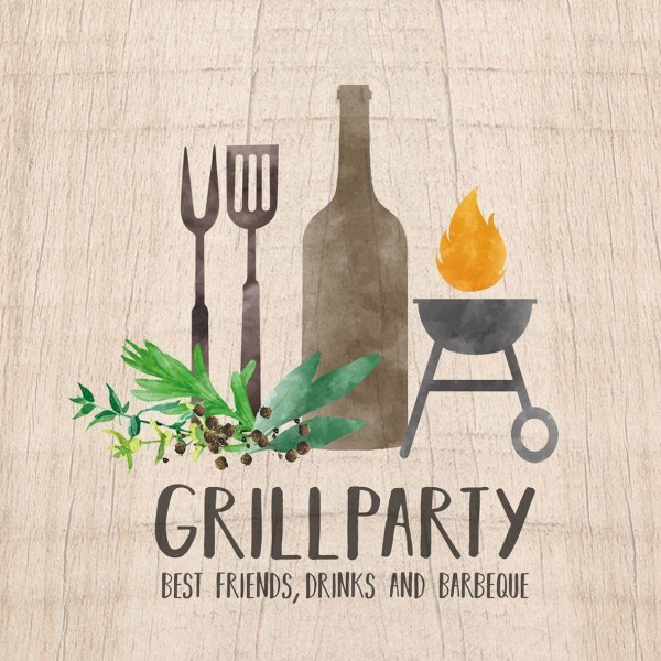 Grill & Beer Lunch Napkins 33x33 cm